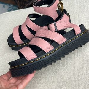 Dr. Martens Pink and Black Sandals
